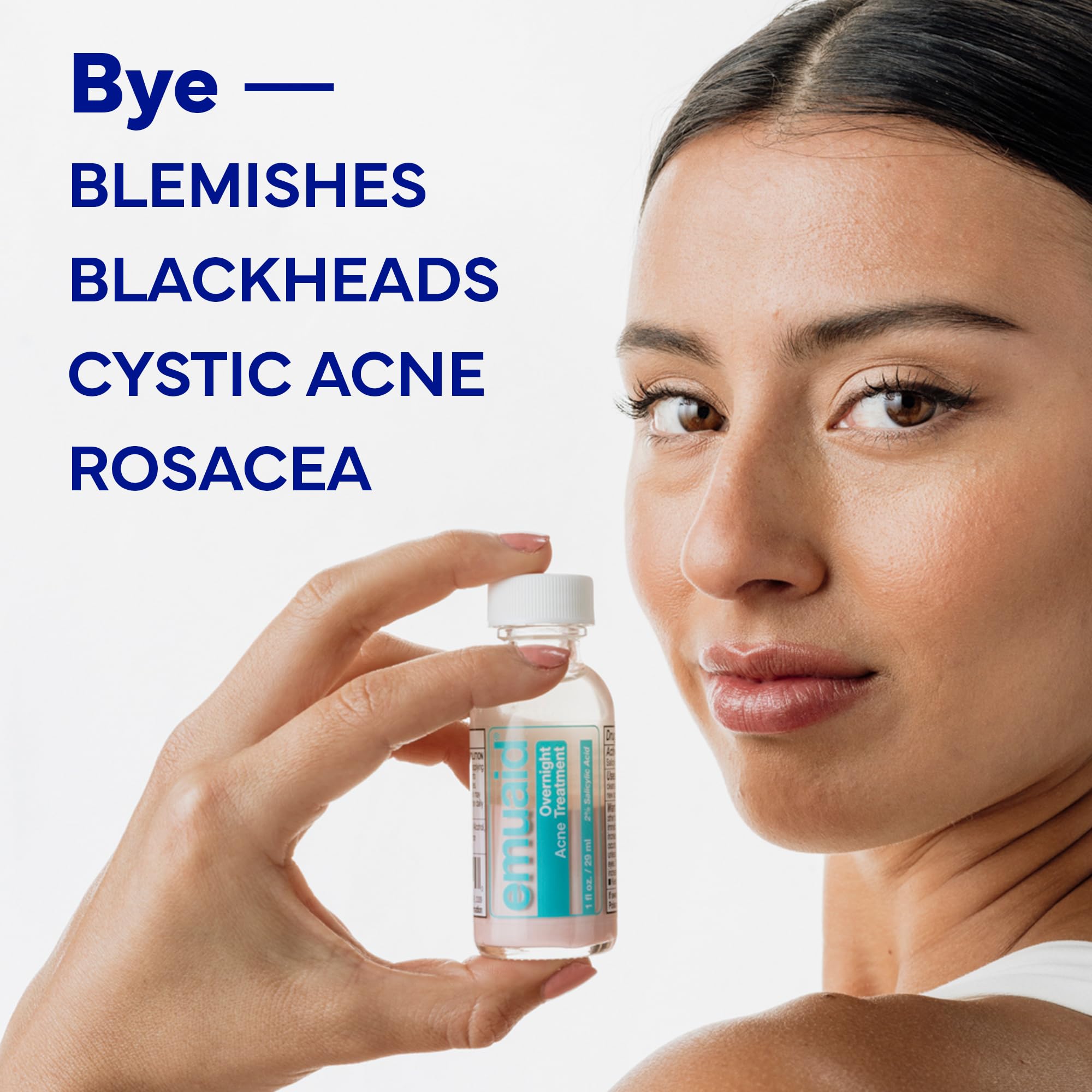EMUAID Overnight Acne Treatment – Fast-Acting Acne Solution with Salicylic Acid & Organic Sulfur, 1oz