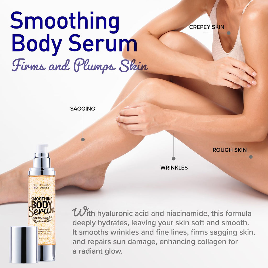 Enaskin Naturals Smoothing Body Serum Lotion – Hydrating Anti-Wrinkle Firming with Hyaluronic Acid & Niacinamide