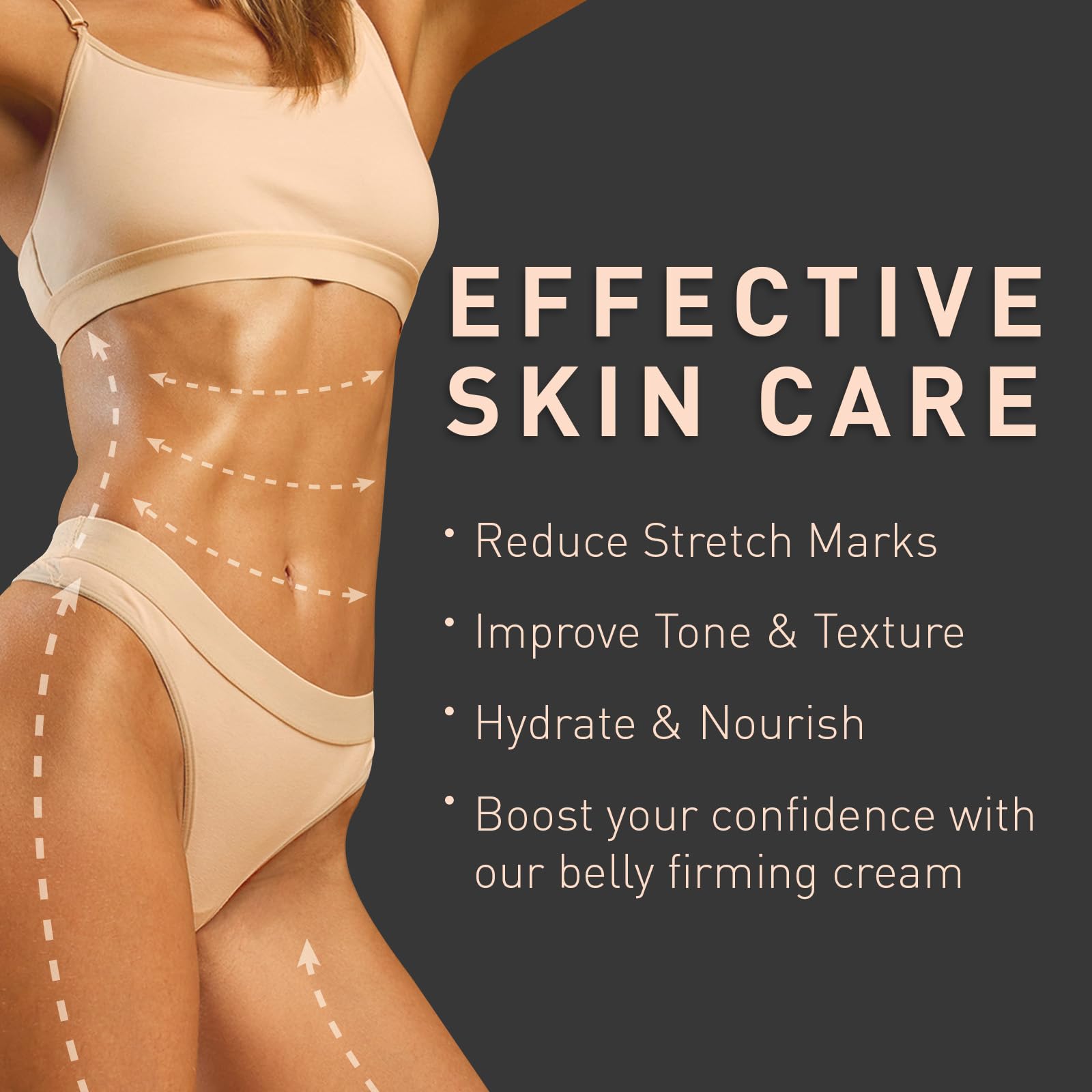 Enaskin Naturals Belly Firming Cream – Skin Tightening, Stretch Marks & Cellulite Reduction (100 mL, Orange)