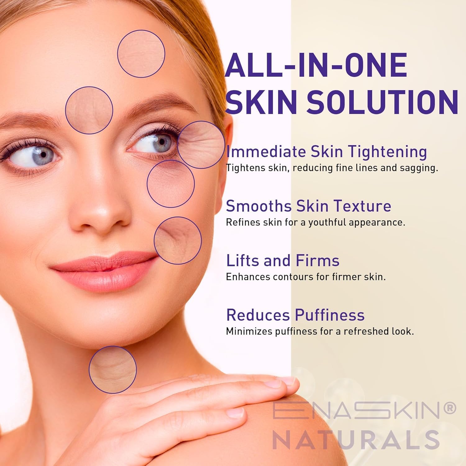 Enaskin Naturals Instant Face Tightener Cream | Quick Lift for Fine Lines