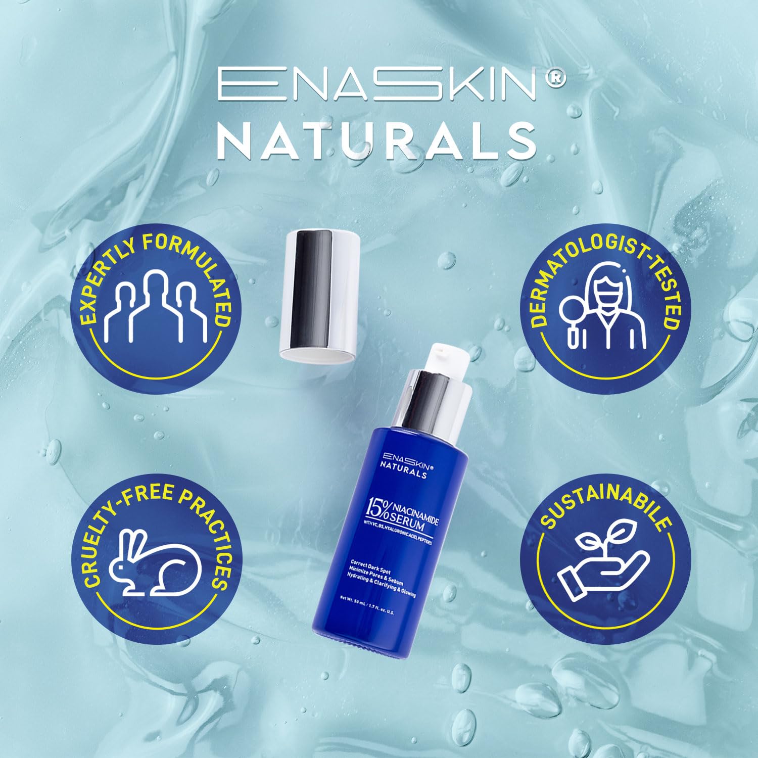 Enaskin Naturals Niacinamide 15% Serum – Dark Spots, Pores, Hydration