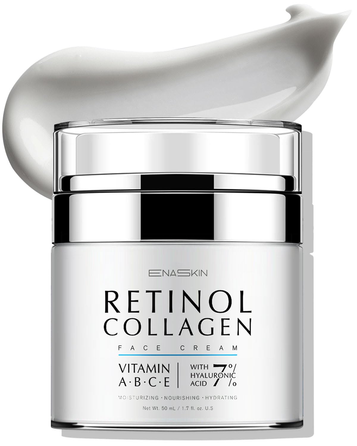 EnaSkin Retinol Collagen Face Cream – 2% Retinol, 7% Hyaluronic Acid, Day/Night Anti-Aging Moisturizer, 1.7 oz