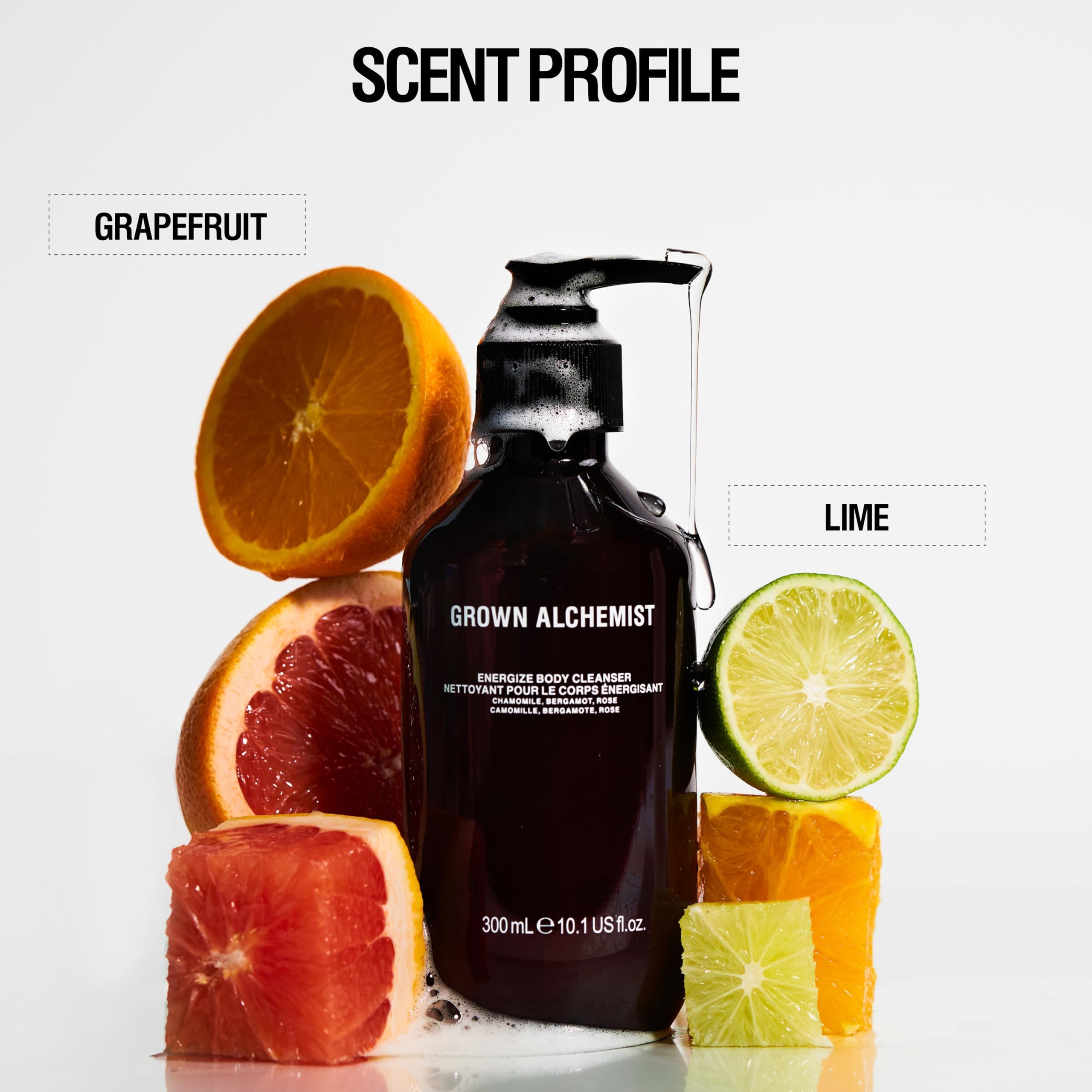 Grown Alchemist Energize Body Cleanser – Chamomile, Bergamot & Rose Hydrating Body Wash (300 ml)