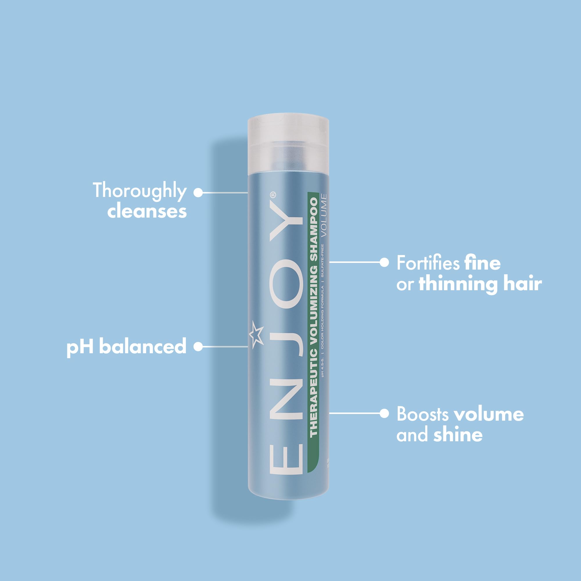 Enjoy Therapeutic Volumizing Shampoo & Conditioner Duo for Fine & Thinning Hair – Peppermint & Menthol, 2-Pack