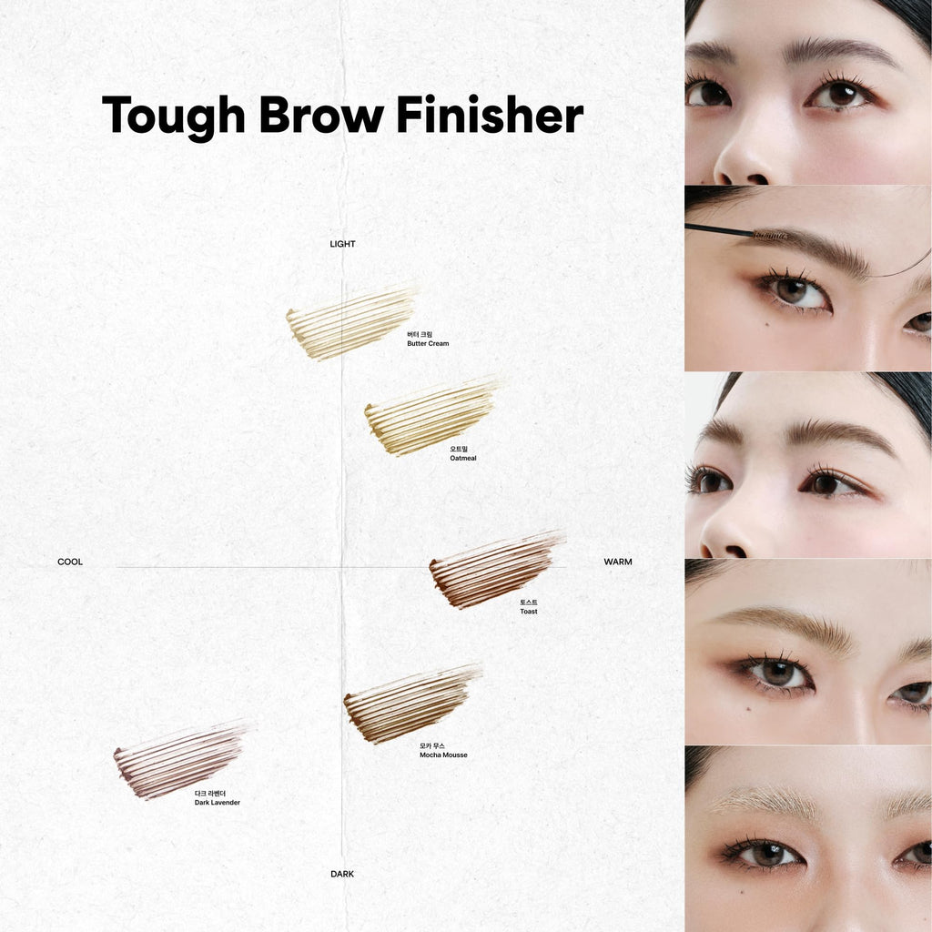 ENTROPY MAKE UP Tough Brow Finisher – 2-in-1 Brow Tint Mascara with Built-In Comb (Oatmeal)