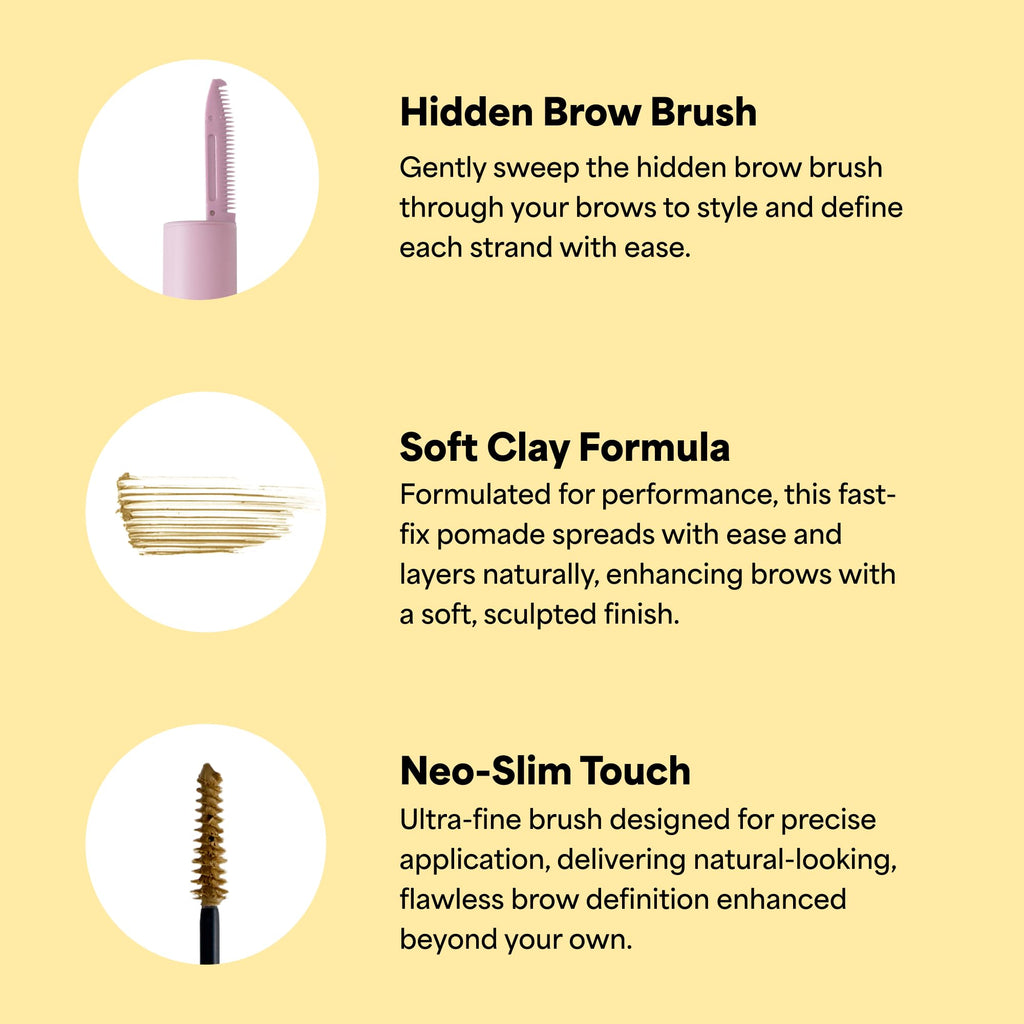 ENTROPY MAKEUP Tough Brow Finisher – 2-in-1 Brow Tint Mascara with Built-In Comb