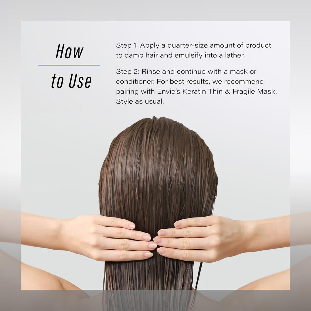 ENVIE LUXURY Keratin Shampoo – Hydrating Keratin Shampoo for Smoothing and Color-Treated Hair | 250 mL