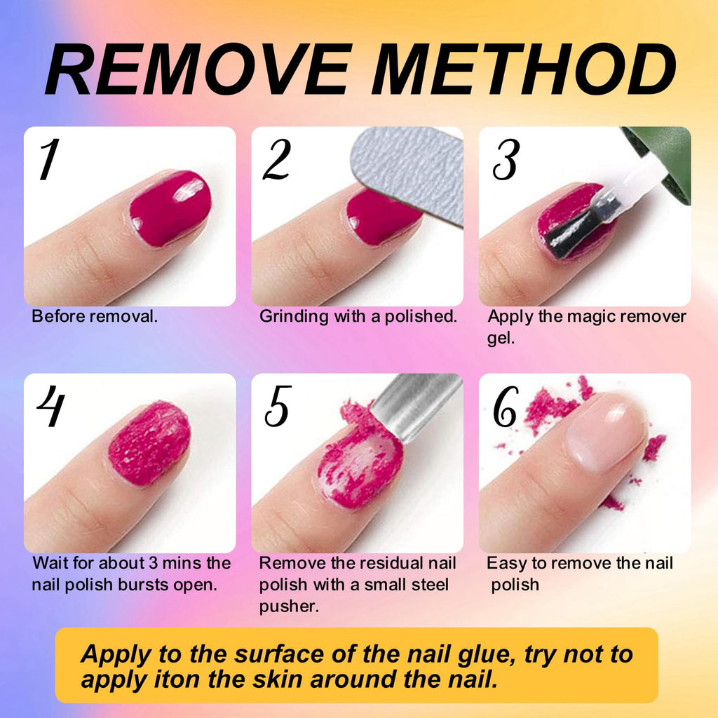Eodci 3-Piece Magic Nail Polish Remover Set – Quick Soak-Off Gel Polish Remover