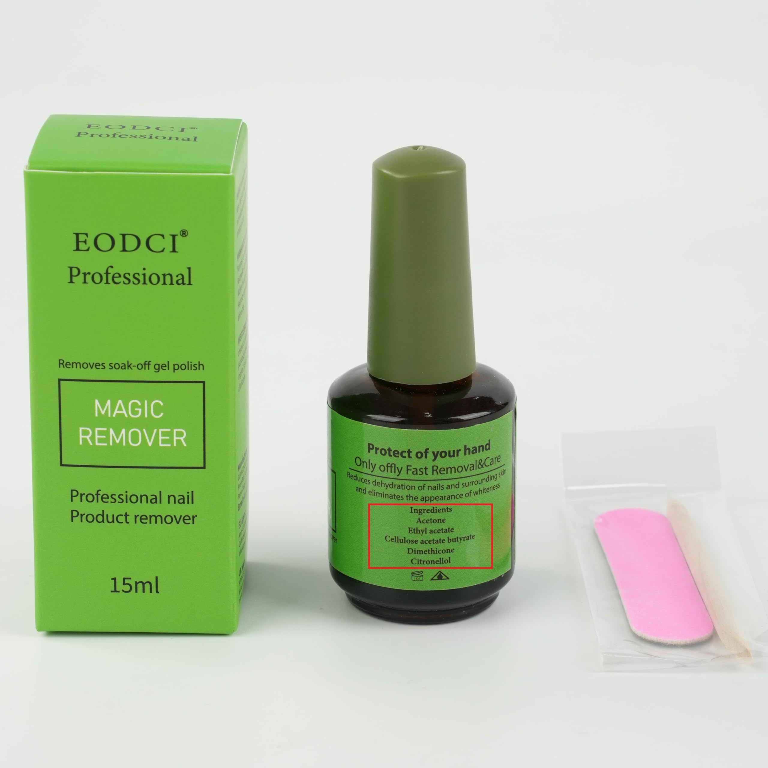 Eodci 3-Piece Magic Nail Polish Remover Set – Quick Soak-Off Gel Polish Remover