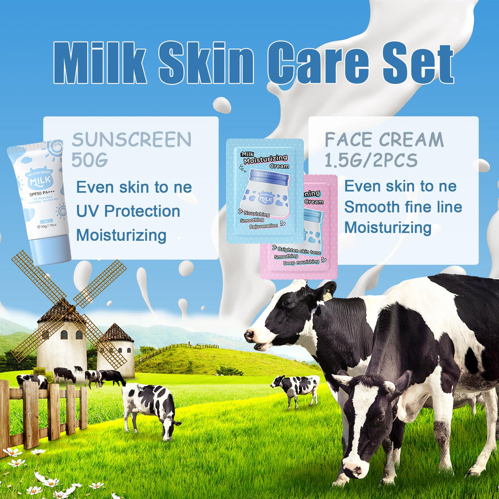 EONFAVE Milk Skin Care Set — Teen Skincare Kit & Gift for Girls 10-12 and Women