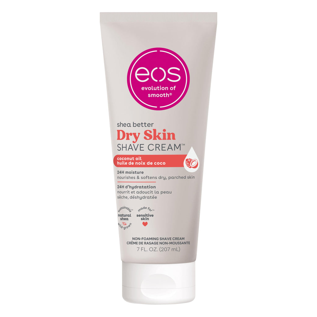 EOS Shea Better Dry Skin Shaving Cream for Women – 24-Hour Hydration with Coconut Oil