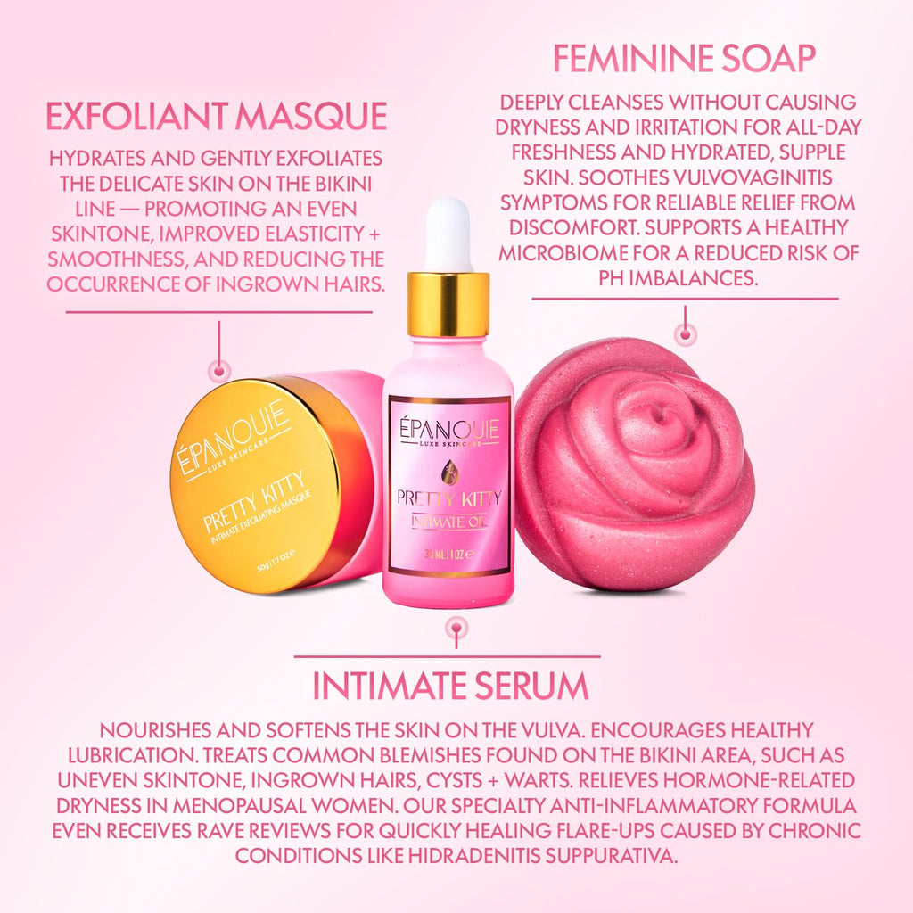 ÉPANOUIE Epanouie Skin | Pretty Kitty Intimate Care — Premium Botanical Hygiene Trio Set