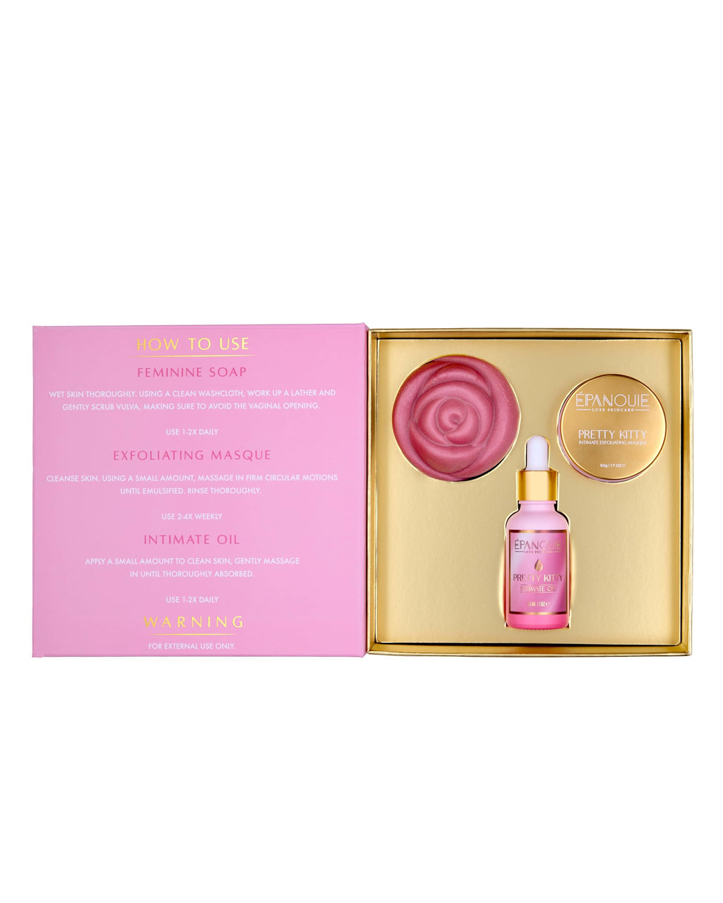ÉPANOUIE Epanouie Skin | Pretty Kitty Intimate Care — Premium Botanical Hygiene Trio Set