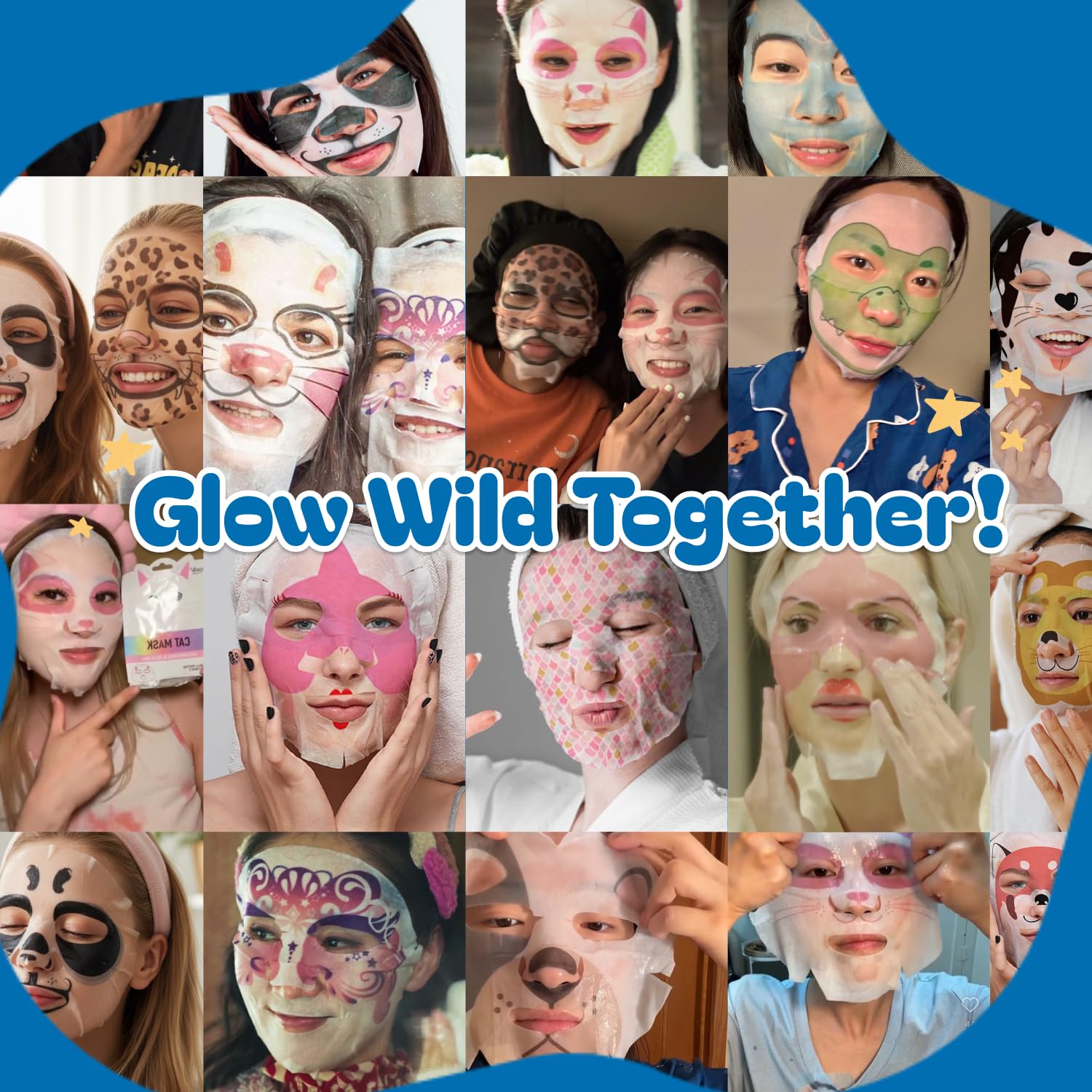 Epielle Wave & Wild Character Masks 6 Pack – Fun Korean Skincare
