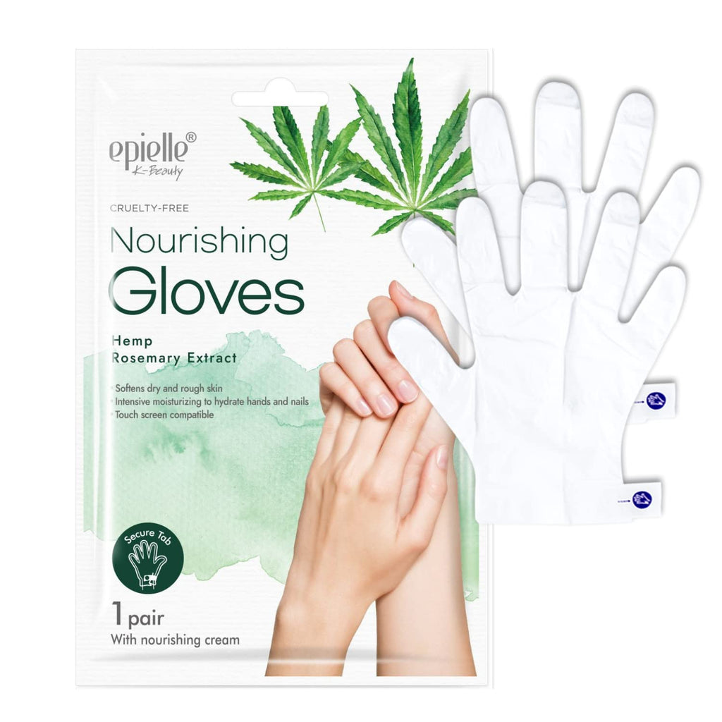 Epielle Nourishing Hand Mask – Deep Hydration with Hemp & Rosemary (6 Pairs)