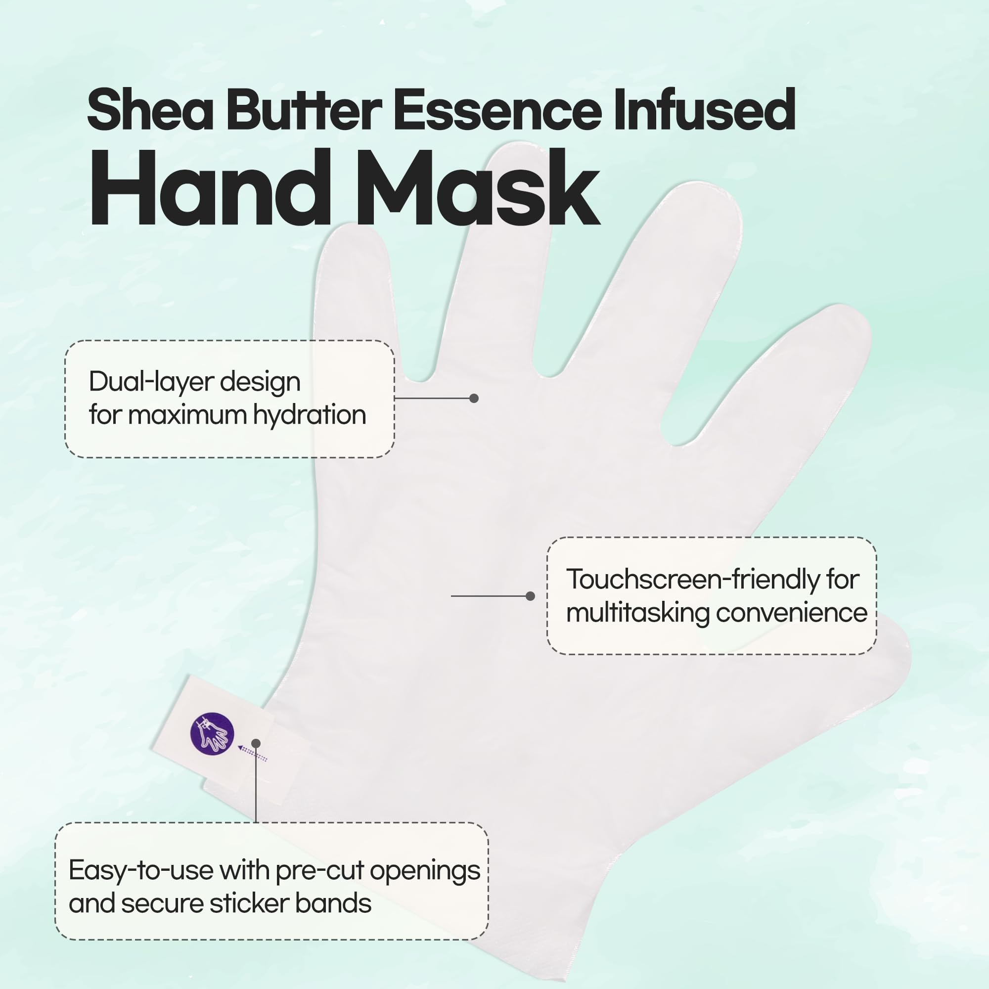 Epielle Nourishing Hand Mask – Deep Hydration with Hemp & Rosemary (6 Pairs)