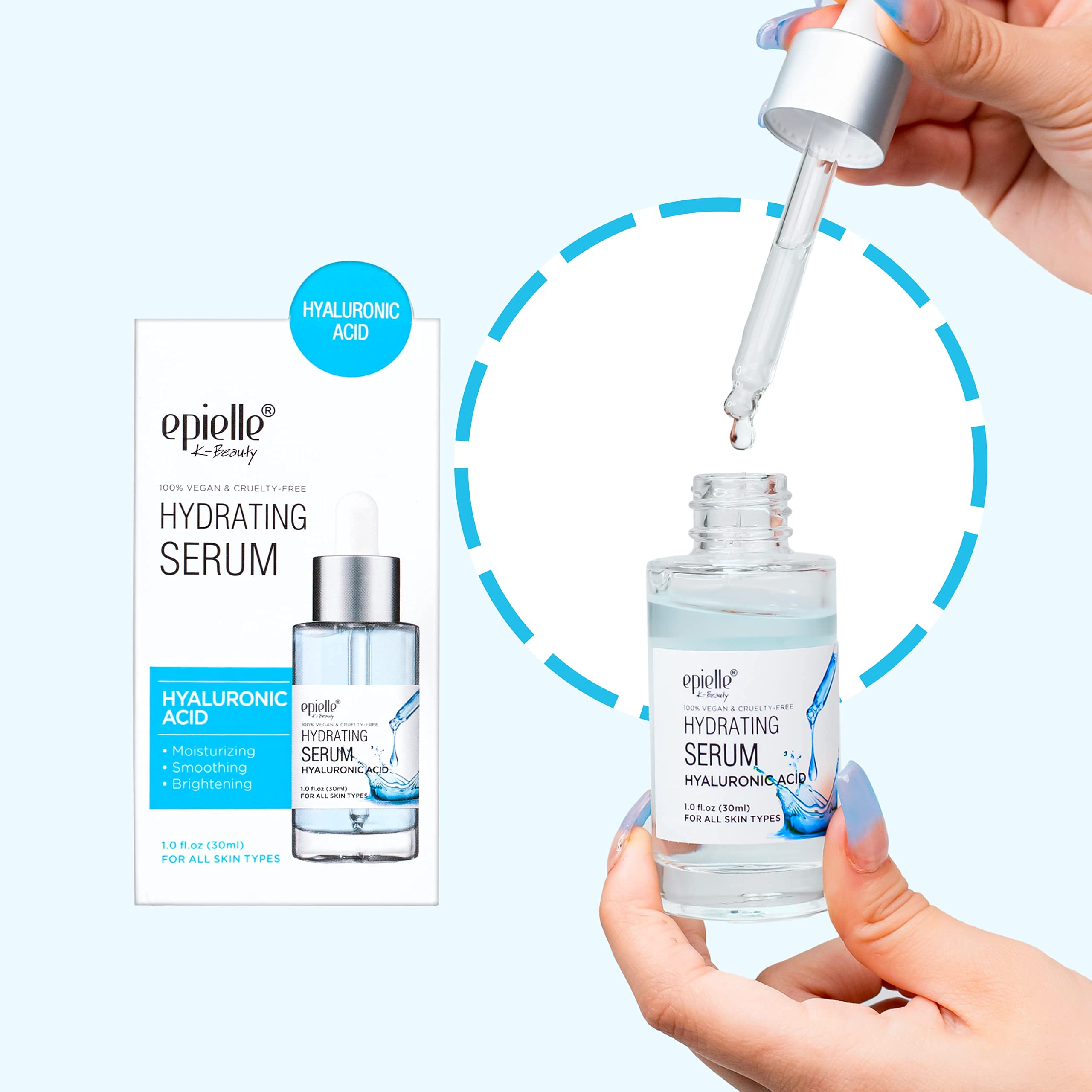Epielle Hydrating Vitamin C Serum with Hyaluronic Acid — 100% Vegan & Cruelty-Free
