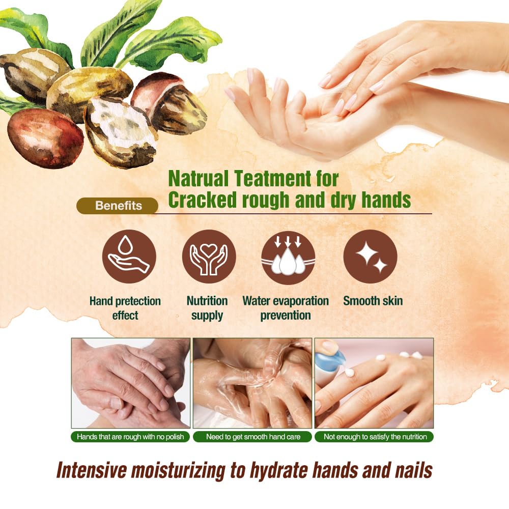 Epielle Hydrating Hand Mask — 6 Pairs with Shea Butter & Jojoba Oil for Dry Hands