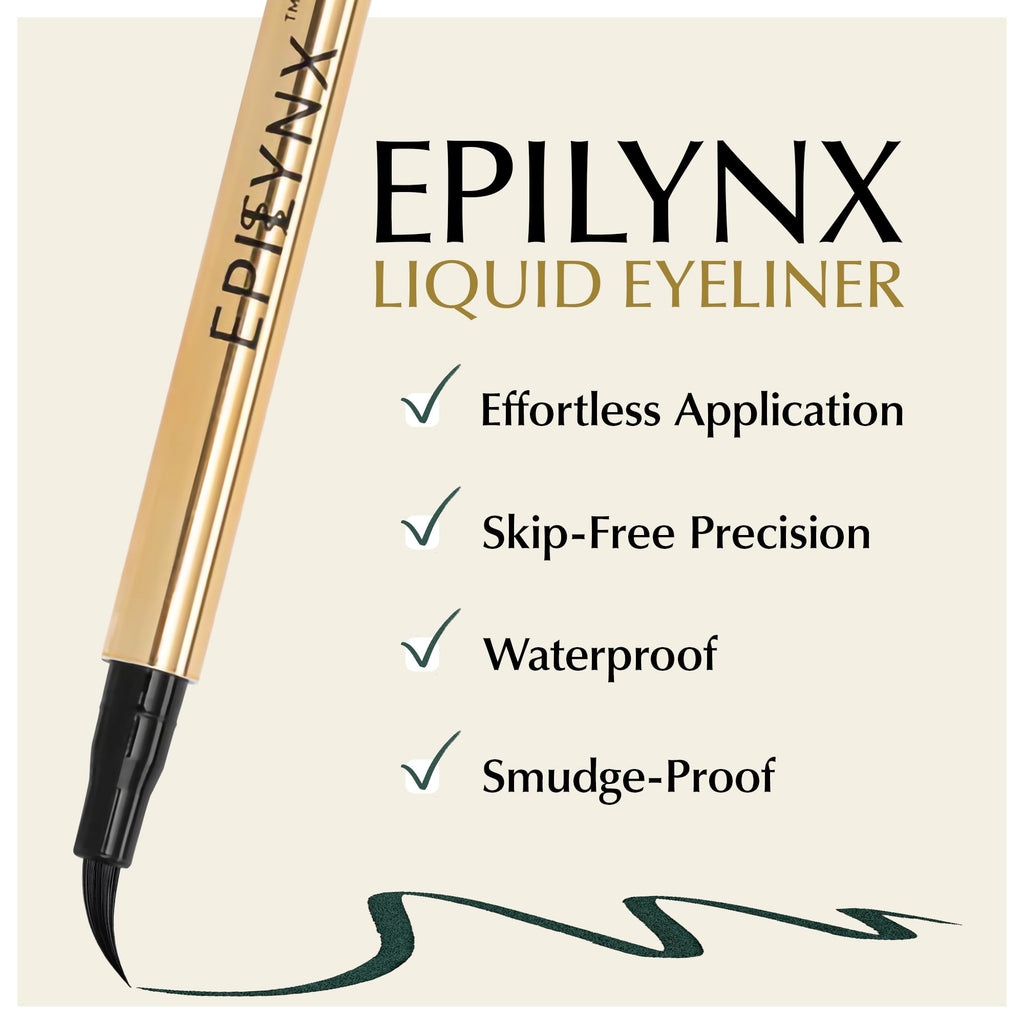 EPILYNX Liquid Eyeliner – Hypoallergenic, Waterproof, Vegan, Ultra-Fine Brush Tip (2mL)