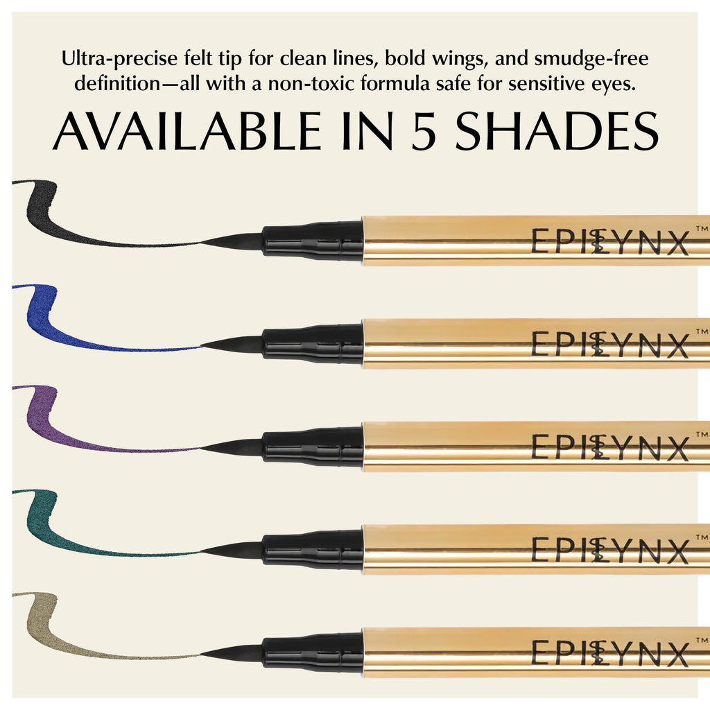EPILYNX Liquid Eyeliner – Hypoallergenic & Waterproof Brown, 2mL, Fine Brush Tip