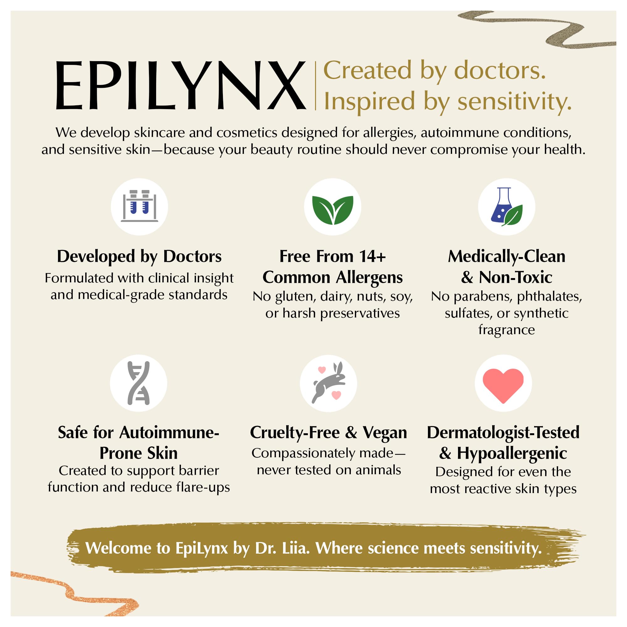EPILYNX Liquid Eyeliner – Hypoallergenic & Waterproof Brown, 2mL, Fine Brush Tip