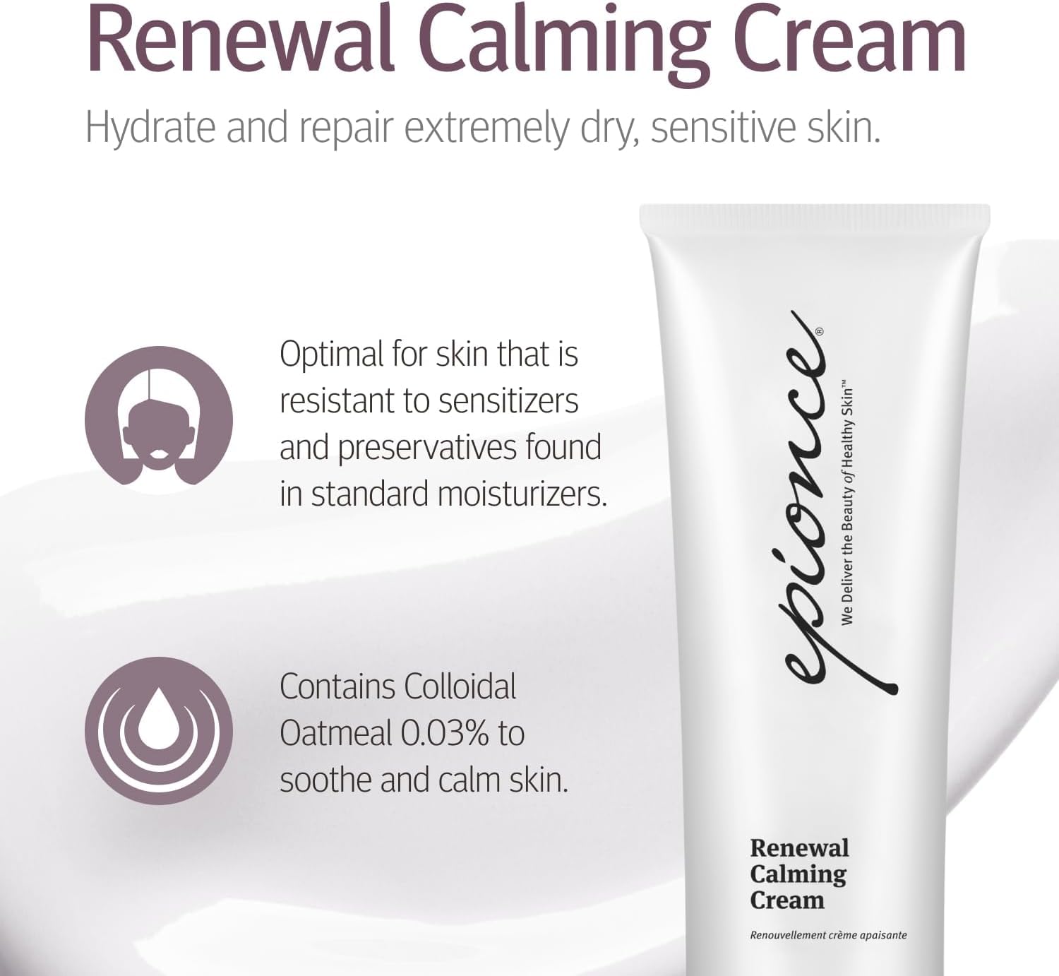 Epionce Renewal Calming Cream – Face & Body Moisturizer for Dry & Sensitive Skin | Barrier Support
