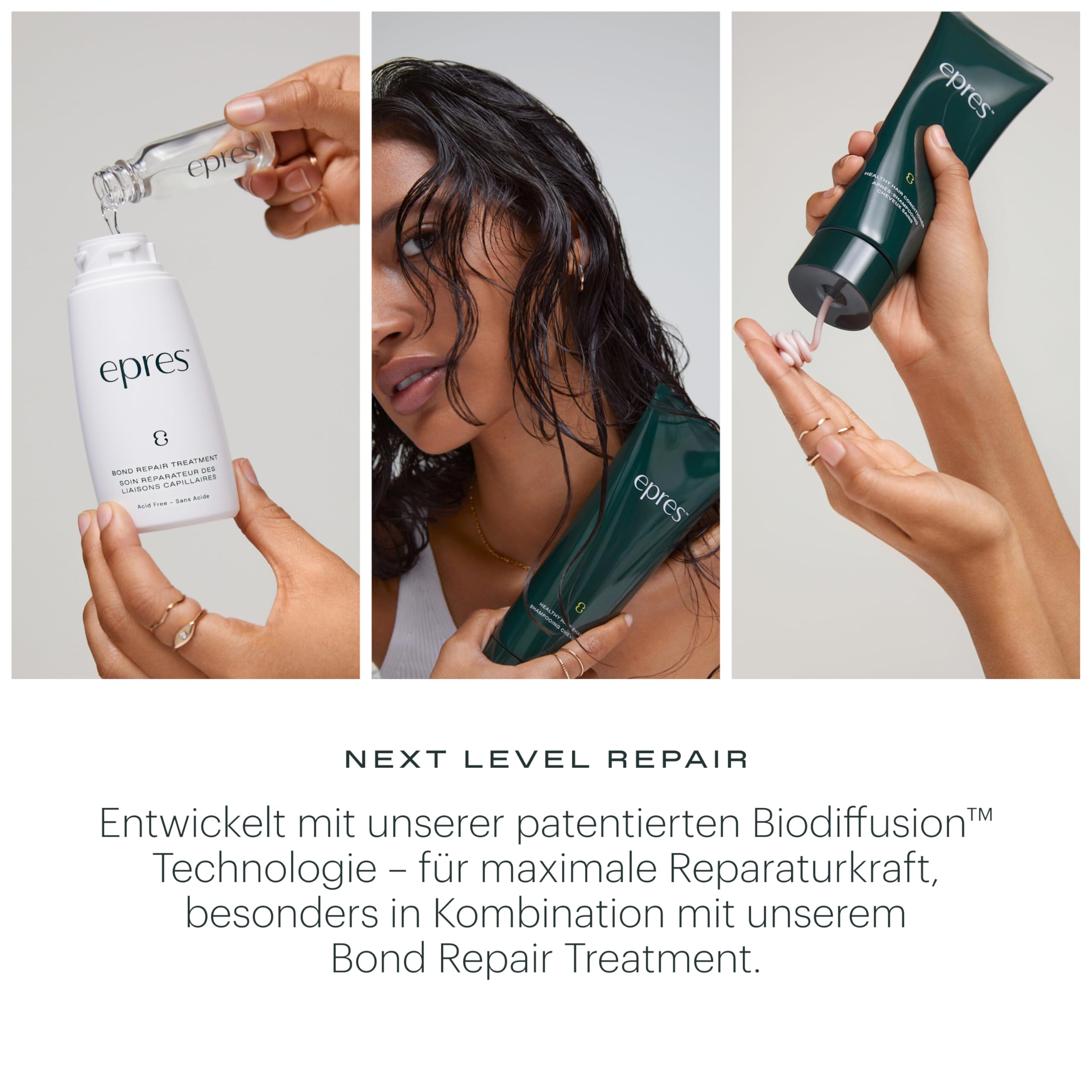 epres Healthy Hair Shampoo | Bond Repair, Quat-Free Formula for Stronger, Shinier Hair