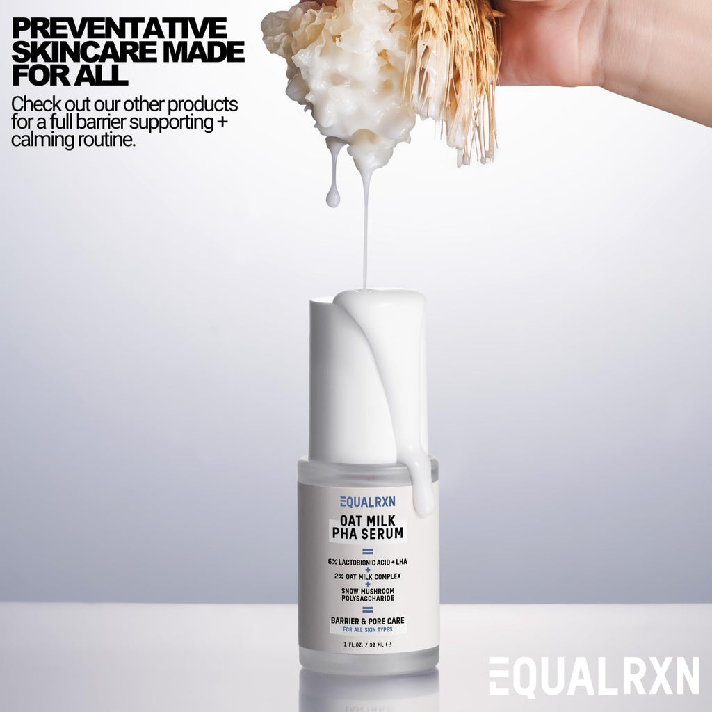 EqualRXN Oat Milk PHA Serum — Gentle Hydrating Exfoliant for Sensitive Skin