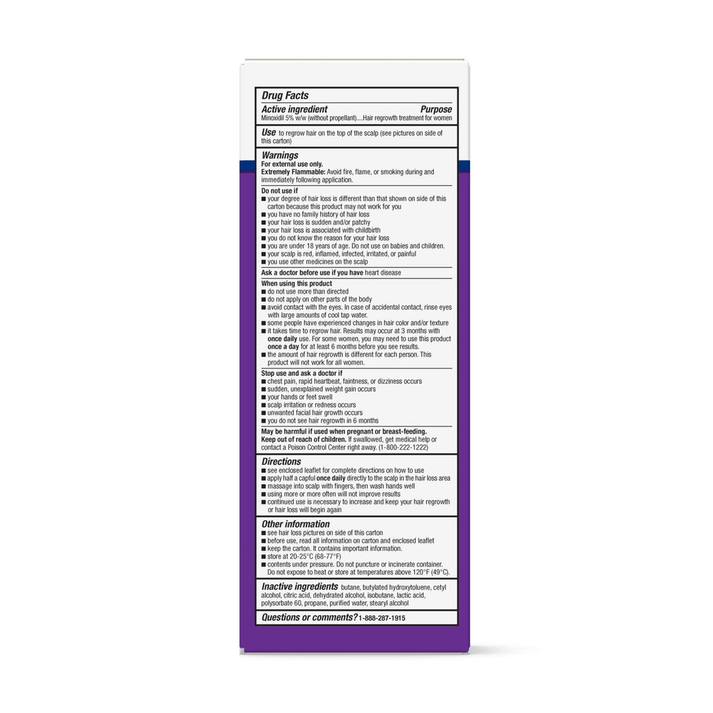 Equate Hair Regrowth Treatment for Women – 2 oz, 3 Month USA Supply