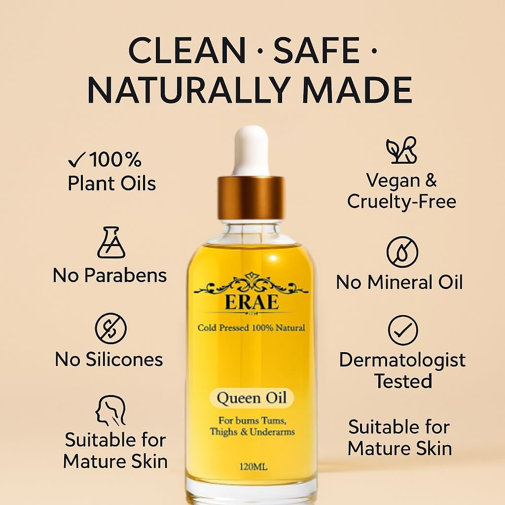ERAE Queen Body Oil – Cold-Pressed Botanical Hydration for Smooth, Lightweight Skin