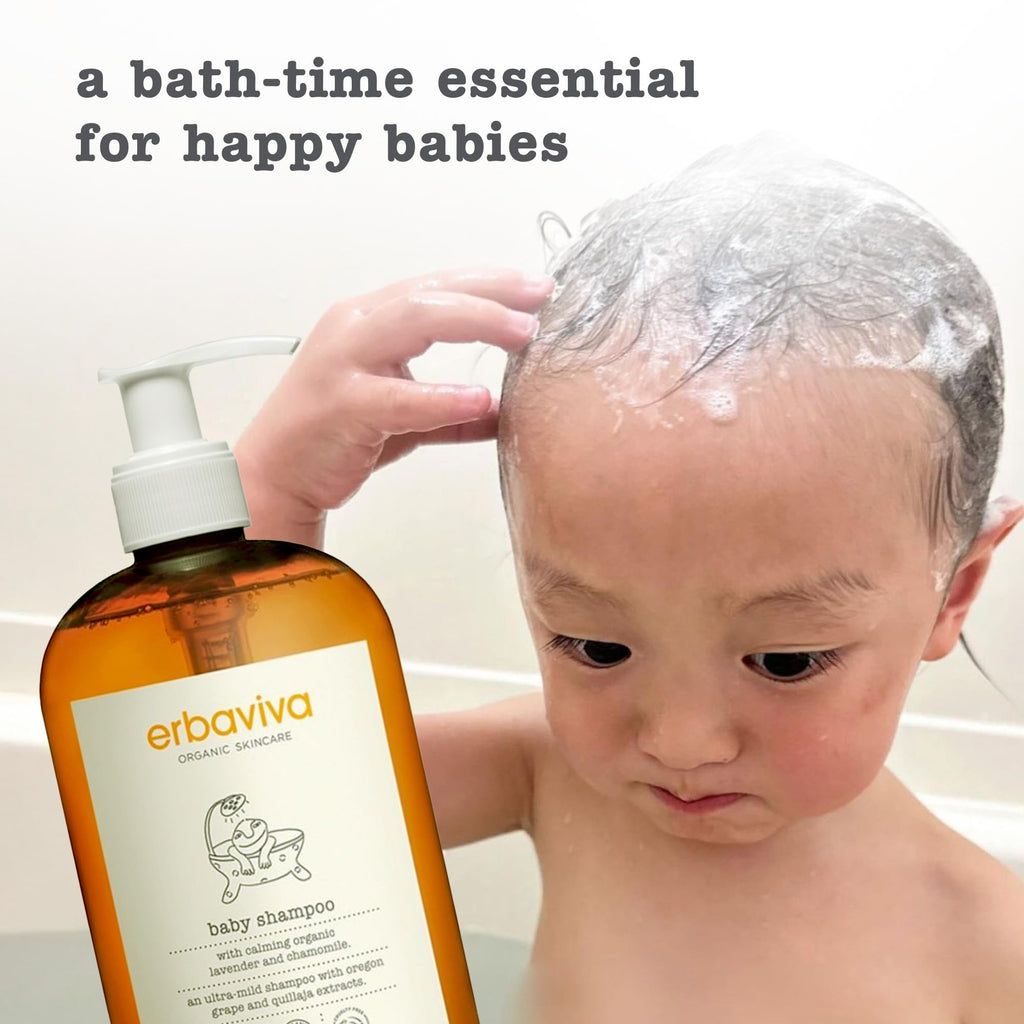 erbaviva Baby Shampoo, 16 Fl Oz – Ultra-Mild Organic Baby Wash