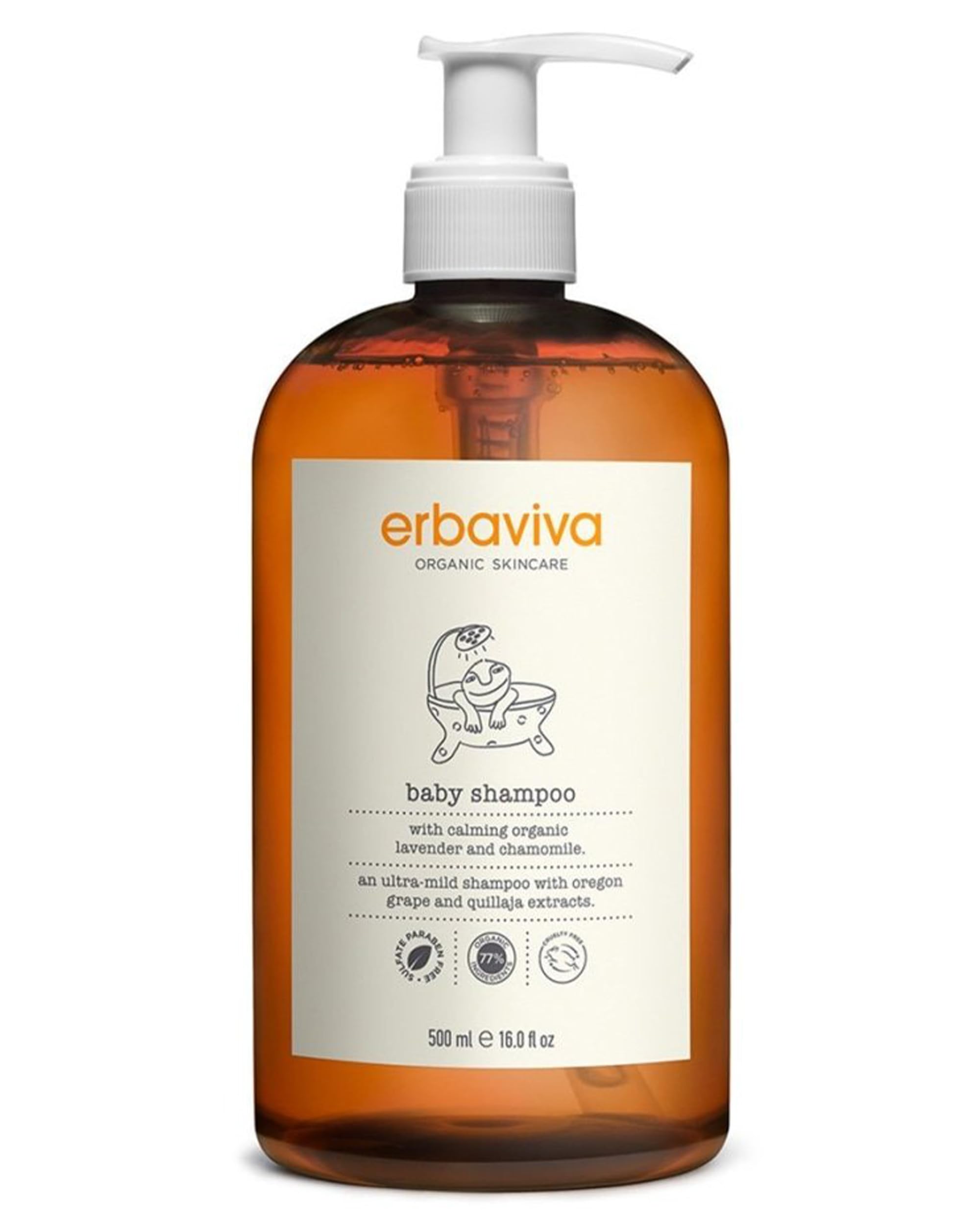 erbaviva Baby Shampoo, 16 Fl Oz – Ultra-Mild Organic Baby Wash