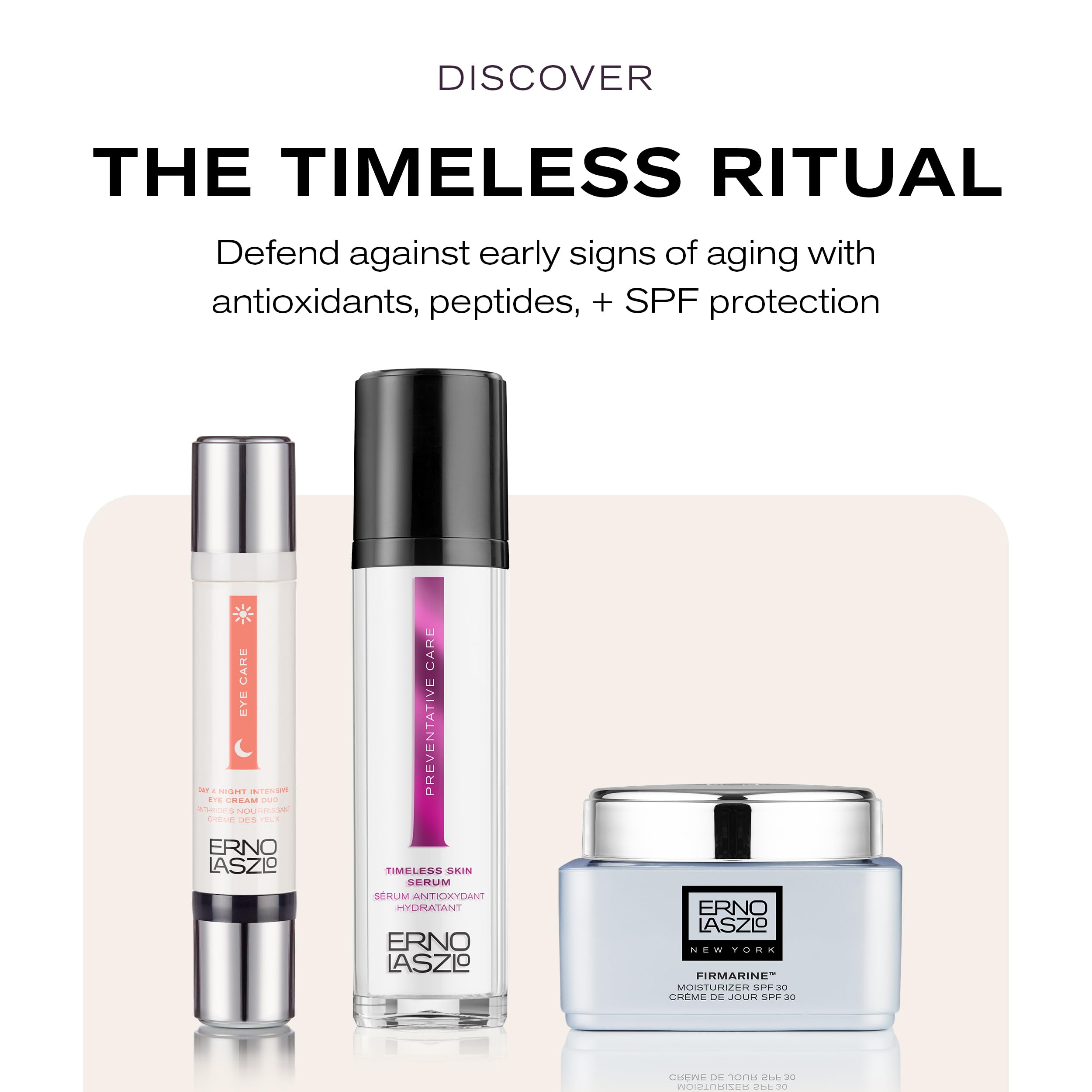 Erno Laszlo Day & Night Intensive Eye Cream Duo | Mature Skin Anti-Wrinkle Care | 2 x 0.27 Fl Oz