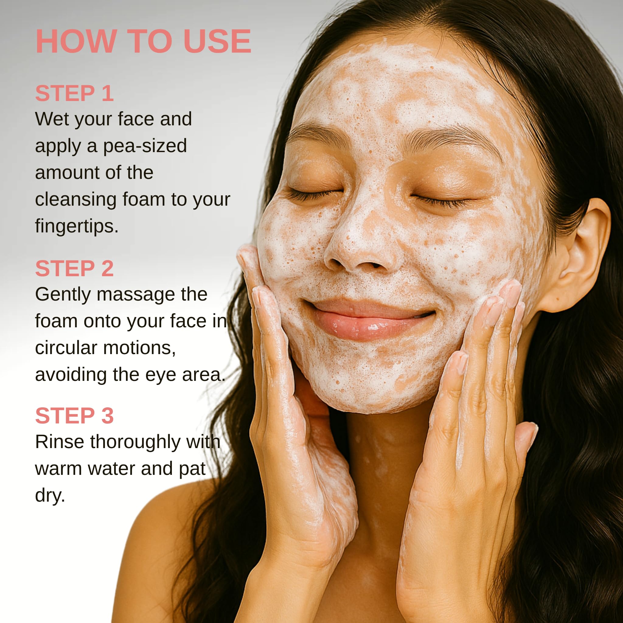 Esfolio Hyaluronic Acid Peach Cleansing Foam – Moisturizing Facial Cleanser