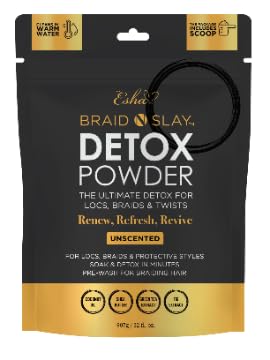 Esha Braid N Slay Detox Powder – Scalp Cleanser for Braids, Locs & Twists (Unscented, 907g)