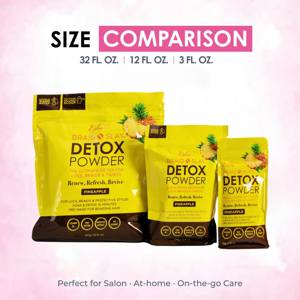 Esha Braid N Slay Detox Powder – Scalp Cleanser for Braids, Locs & Twists | 340g Pineapple