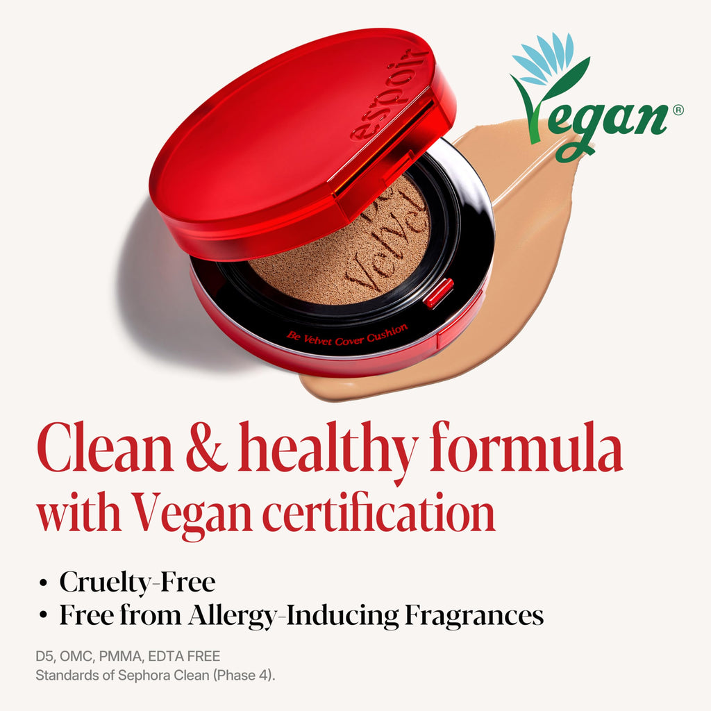 Espoir Be Velvet Cushion Foundation #22 Petal — Long-Lasting Color