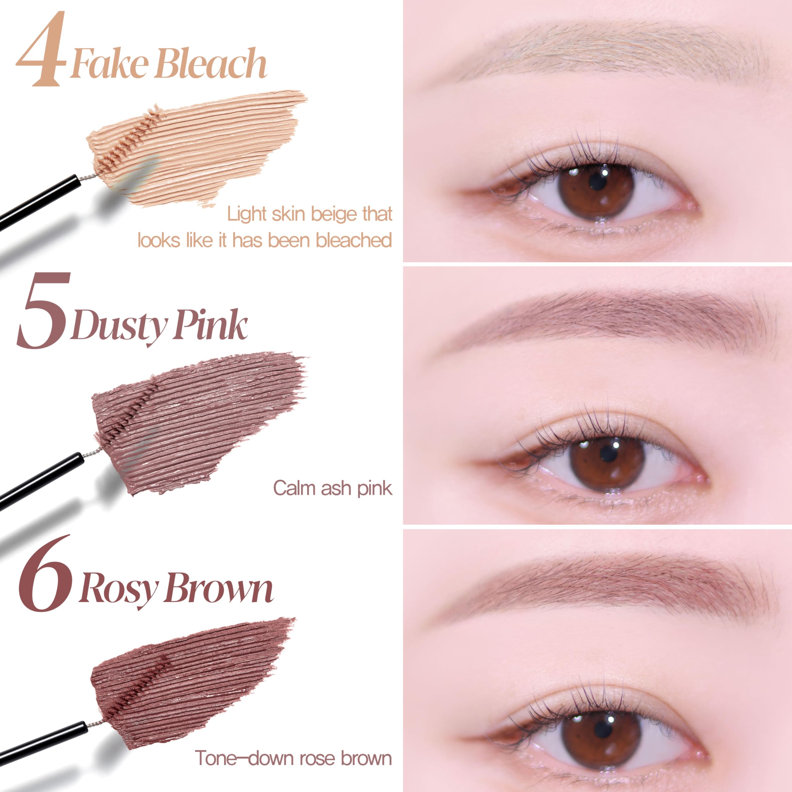 Espoir The Brow Color Fixing Cara Taupe #2 – Non-Clumping, Smudge-Proof Eyebrow Mascara