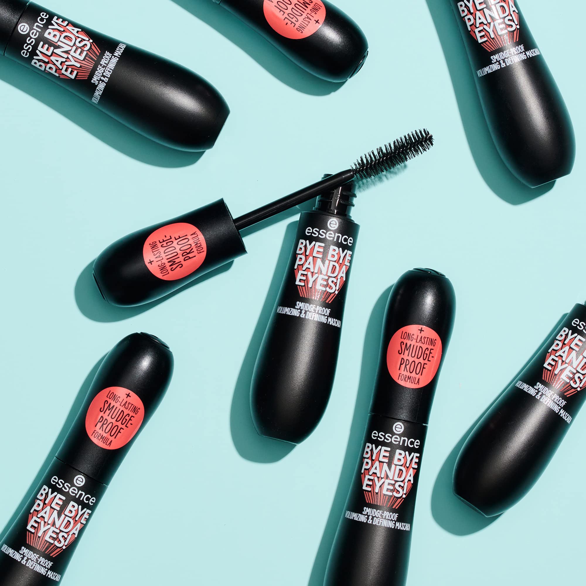 essence 3-Pack Bye Bye Panda Eyes Tubing Mascara – Smudge-Proof, Volumizing Definition, Vegan & Cruelty-Free