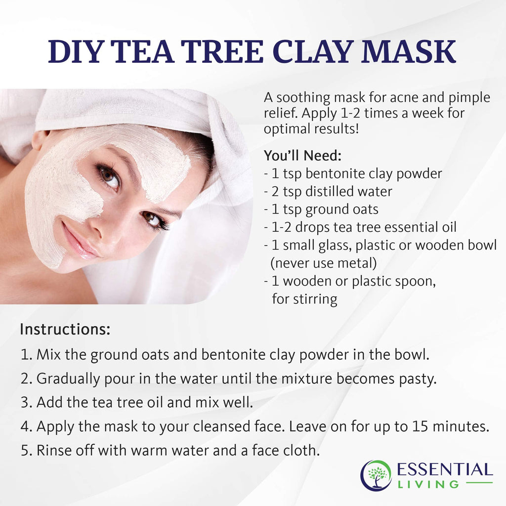Essential Living Bentonite Clay Powder – All-Natural DIY Facial Mask for Deep Cleansing, 2 lbs, Cosmetic Grade