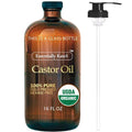 Essentially KateS Castor Oil 16 Fl Oz – USDA Organic, Cold-Pressed, Amber Glass Bottle