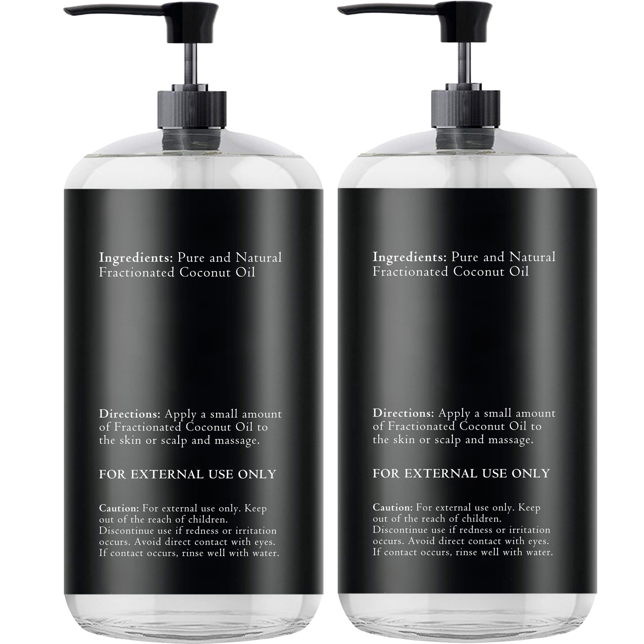 Essentially KateS Fractionated Coconut Oil 2x16 oz Pack (33.8 fl oz) No Scent – Carrier Oil for Essential Oils