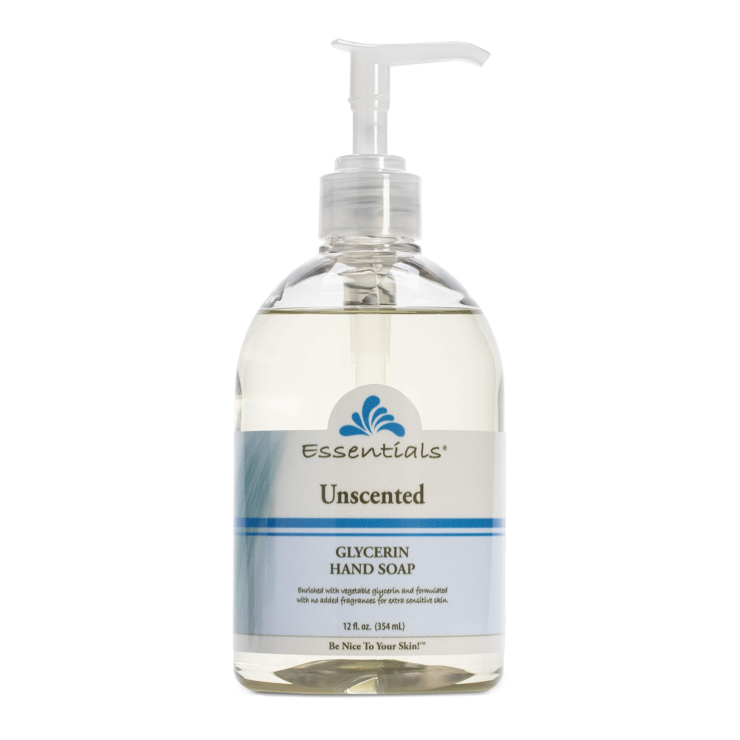 Essentials Glycerin Liquid Hand Soap, Unscented, 3-Pack (12 oz each) | Gentle, Moisturizing Cleanser