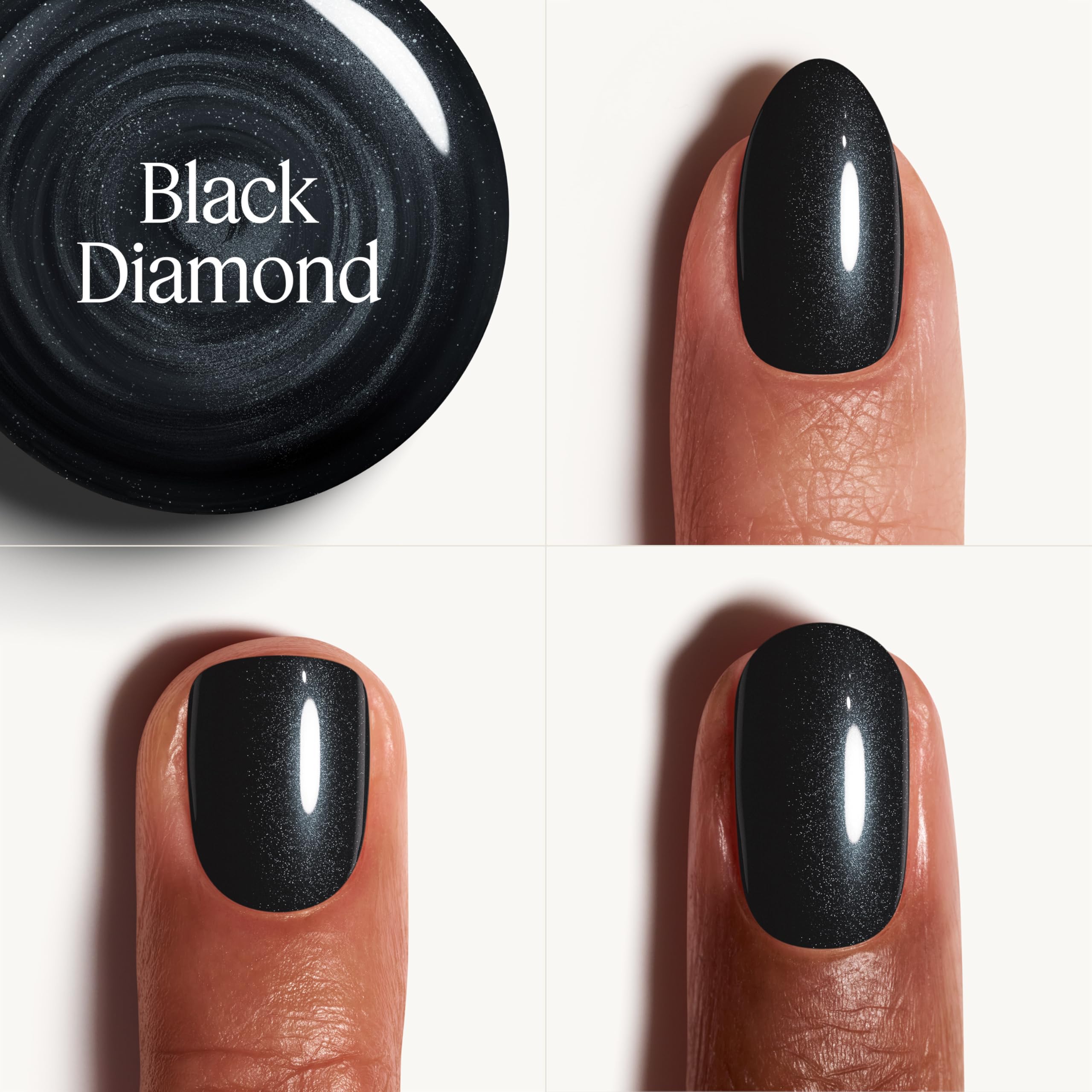 essie gel couture Long-Lasting Nail Polish – Liquid Diamonds, Green & Blue Pearl, Black Diamond