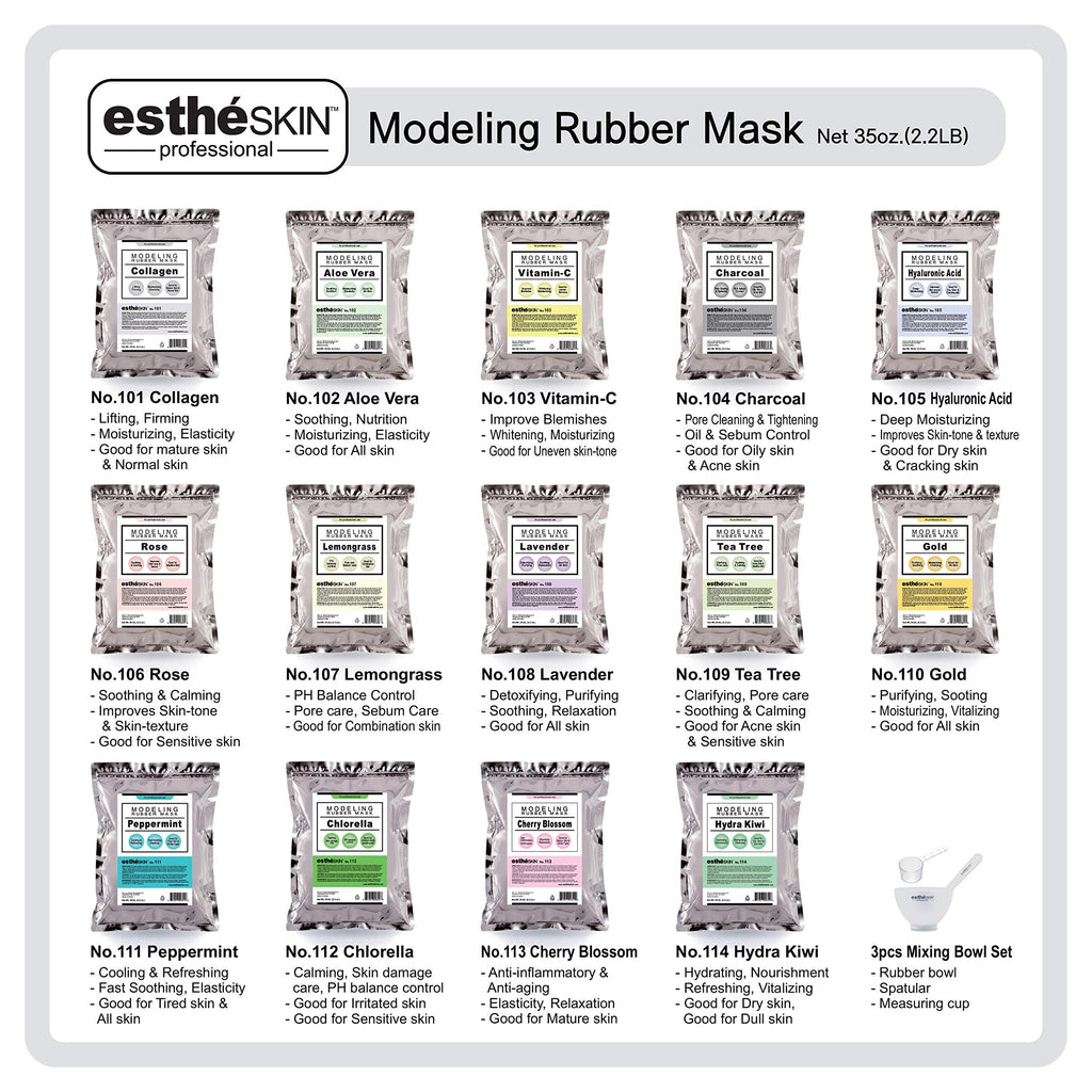 estheSKIN No.103 Vitamin-C Modeling Mask Powder – 2 Pack, 35 Oz | Professional Facial Treatment
