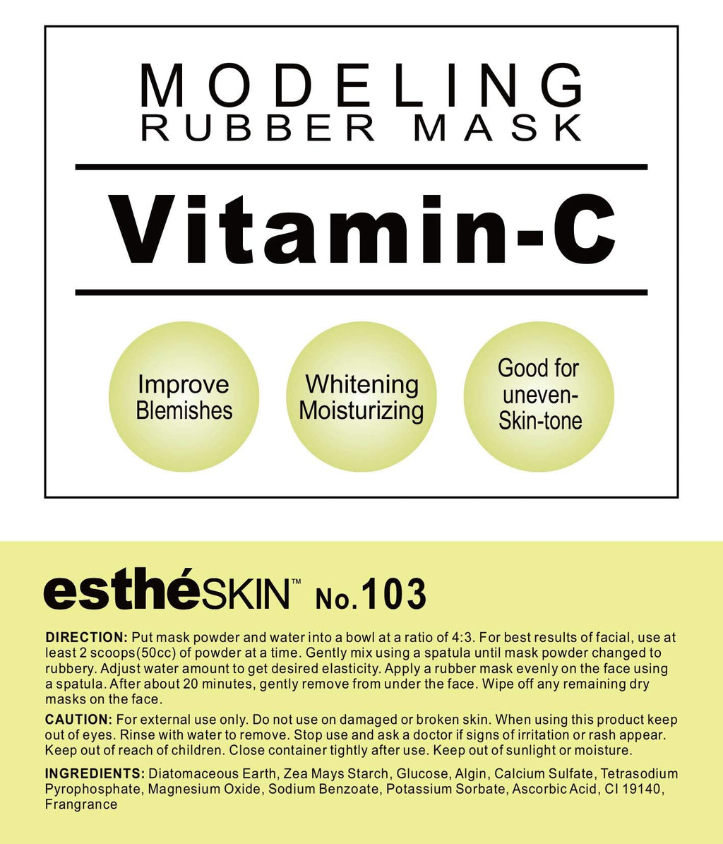 estheSKIN No.103 Vitamin-C Modeling Mask Powder – 2 Pack, 35 Oz | Professional Facial Treatment