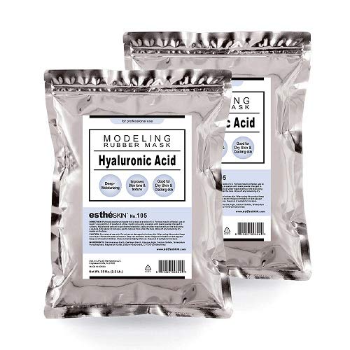 estheSKIN No.105 Hyaluronic Acid Modeling Mask Powder – 2 Pack, 35 oz Each | Pro Facial Treatment