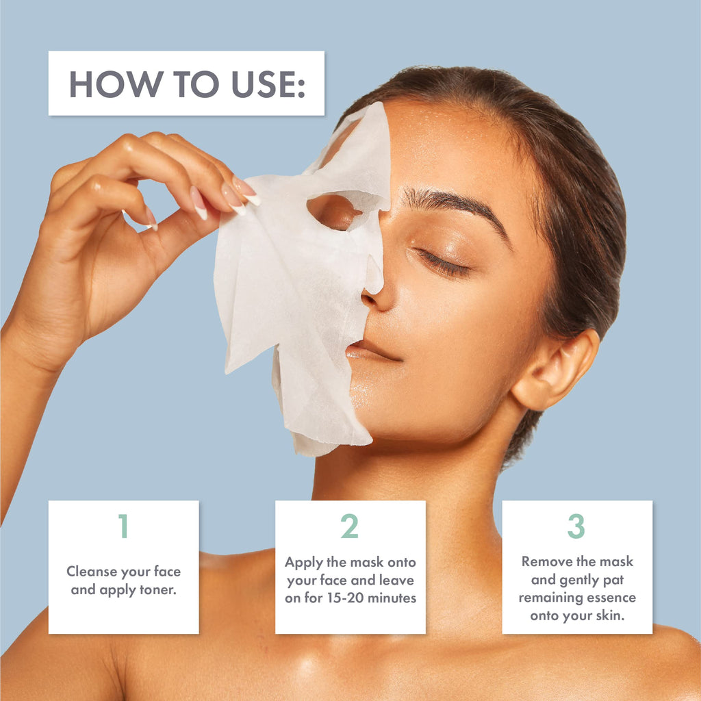 ESW Beauty Plant-Based Milk Face Masks – 8-Pack Hydrating Skincare