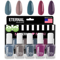Eternal Blue Nail Polish Set – 5-Piece Dark Elegant Collection, Quick Dry & Long-Lasting, Made in USA