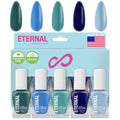 Eternal Ocean View Nail Polish Set – 5-Piece, Quick-Dry, Made in USA
